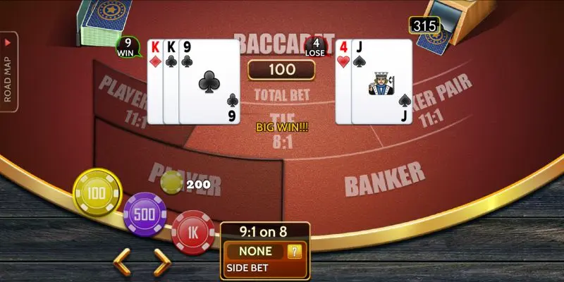 Luật cơ bản của game Baccarat 8kbet